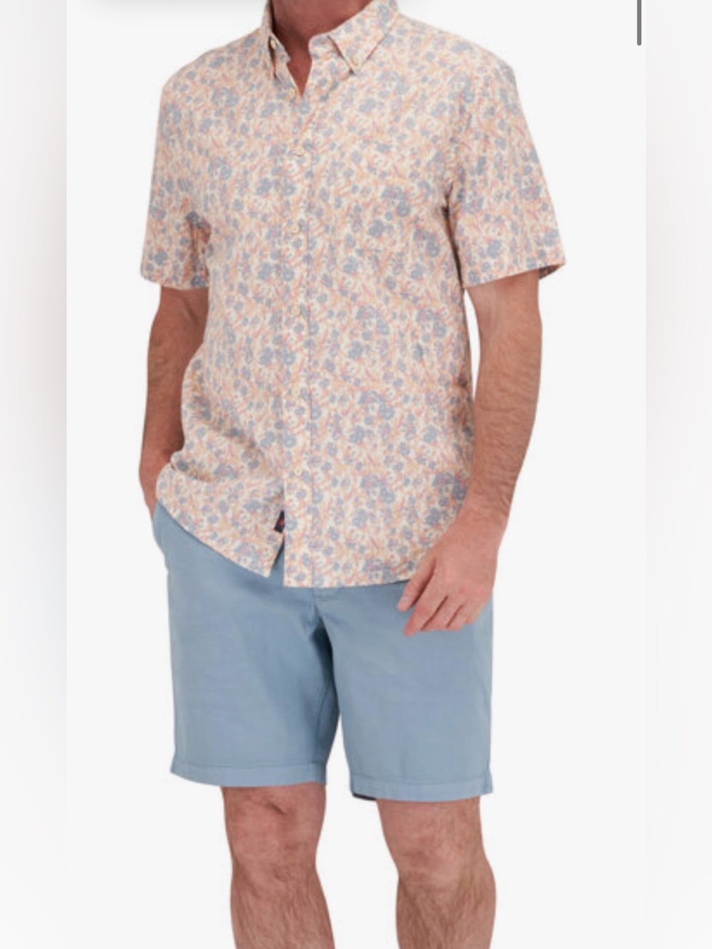 FAHERTY BRAND Tropic Shores Floral Print Sport Shirt Mens Sz XL Button Down